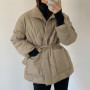 Winter Jacket Long Sleeve Thick Cotton Padded Coat Women