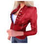 Fashion  Leather Jackets Women  Zipper/  Outerwear  Coat Oversize