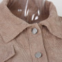 Corduroy Coat Women / Winter Jackets Sleeve Cropped Jacket