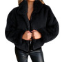 Women Long Sleeve Jacket/Fur Coat