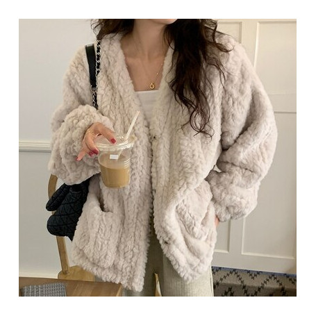 V Neck Long Sleeve Jackets /Warm Fashion  Co