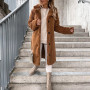 Elegant Lady Fleece Long Coats/ Women Outwear Coat