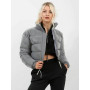 Womens Puffer Jackets Solid Long Sleeve With Collar Loose Thicken Keep Warm