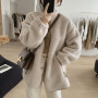 Deeptown Jackets  Wool Thicken Fleece Coats /Oversized
