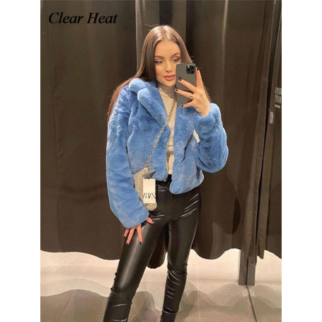 Warm  Fleece Faux Fur Coat For Women/ Oversized Long Coat