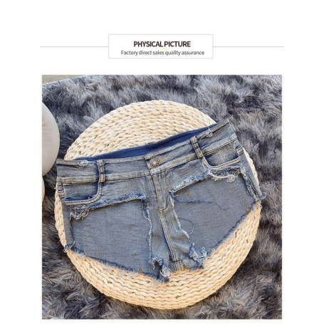 New Denim Shorts Women Sexy Low Waist Thong