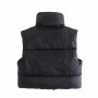 Women Warm Waistcoat Sleeveless With Collar/Double Sided Puffer Vest
