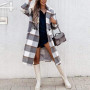 Oversized Checkered Coat/Jacket For Woman