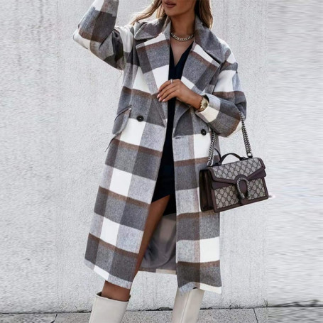 Oversized Checkered Coat/Jacket For Woman