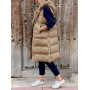Hooded  Long Cotton Jacket Vest /Sleeveless Coat