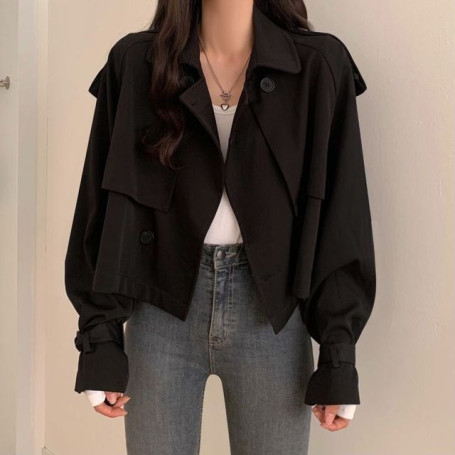 Retro Blazer/Coat With Collar For Woman