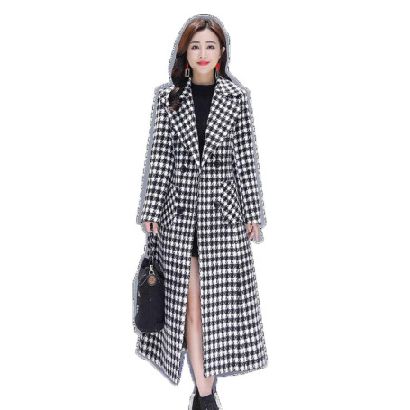 Women's Wool Coats/ Thick Cotton Long Outerwear