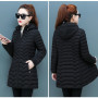Coat Women / Slim Down /Cotton Hooded Jacket Plus Size