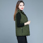 Woman Jacket Vest Feather Silk Cotton Vest Women's Large Size