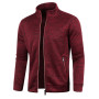 Men's Zipper Knit Long Sleeves Thin Cashmere Fashion Top Sweater Coat