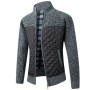 Men's Jacket Slim Fit Stand Collar Zipper Jacket Men Solid Thick Warm Sweater