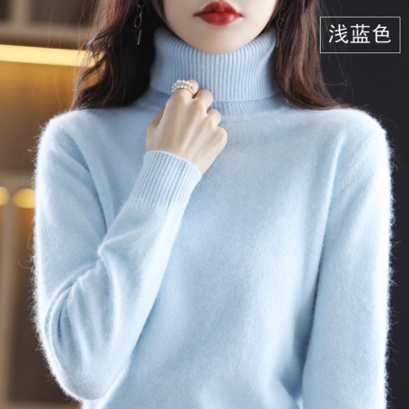 Knitted Soft Turtleneck Sweater For Slim Woman