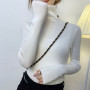 Women Pullover Turtleneck Sweater Long Sleeve Slim