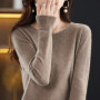 New Wool Blend Sweater Woman/Casual Knitted Tops Cashmere Female Sweater