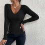 Women Pullover Sweater Women V-Neck/Soft Top