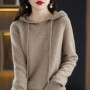 Women Pullover Sweater Hooded  / Long Sleeve Knitted Sweaters