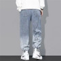 Fashion Jeans Men Women Loose Cartoon Trousers Neutral Jean Streetwear Casual Wide Jeans Pants Hip Hop