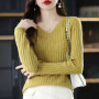 Fashion V-Neck  Knitted  Sweaters Women