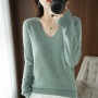 Women's Sweater Knitted Pullovers V-neck Slim Fits