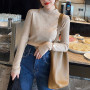 Women's Sweater  Knitted Cotton Tops for Women/Slimming Long Sleeve Top Women