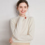 Wool Sweater Women's Half-Neck Pullover Loose Knit
