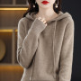Women Cashmere Sweater Sport Hoodie /Loose Streetwear