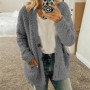 Women Coat Single-breasted Soft Thermal Lady Cardigan