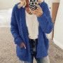 Women Coat Single-breasted Soft Thermal Lady Cardigan