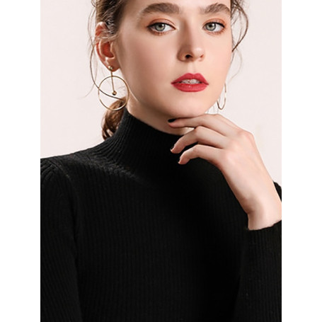 Women  Turtleneck Sweater Knitted Soft /Pullovers Sweaters For Women