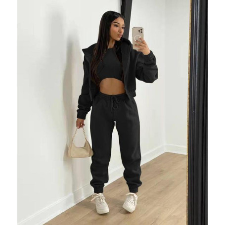 Female Set 3 Peice Womens Tracksuit Sport's Wear