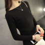 Casual Long Sleeve Knitted Sweater Woman