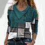 Patchwork Blouse For Women