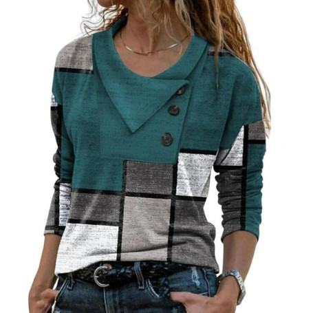 Patchwork Blouse For Women