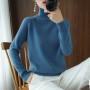 Women Turtleneck Wool Sweater Knitted Pullllover Sweater