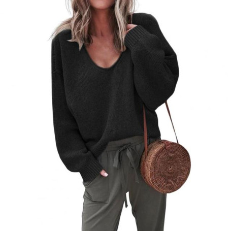 Sweater Cold Resistant/ Pure Color Loose Fit Sweater/Top Streetwear