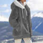 Women  Coat  Long Sleeves Zipper Cardigan Loose Warm Furry / Plus Size Lady Coat/Outerwear