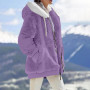 Women  Coat  Long Sleeves Zipper Cardigan Loose Warm Furry / Plus Size Lady Coat/Outerwear