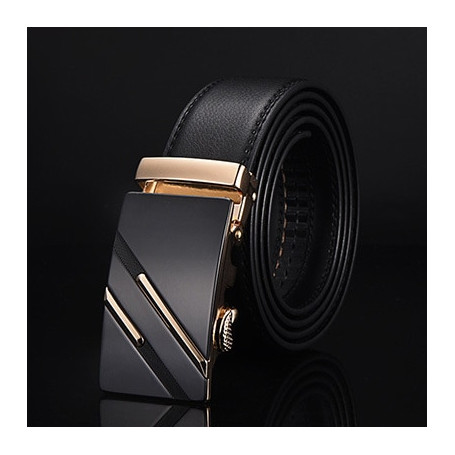 Men Belts Metal Automatic Buckle Brand High Quality Belts for Men Famous Brand Luxury Work Business Strap
