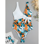 One Piece Swimsuit Tropical Print