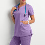 Medical Clothes For Women/Women's Short Sleeve V-Neck Pocket Care Workers
