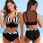 New  Women Sexy Swimsuit / Lattice Print Bikini Set