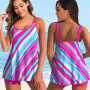 New Rainbow Printed Plus Size Swimwear Women/Beachwear