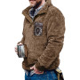 Men's  Coat Jacket Solid Color Stand-up Collar