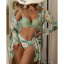 2 Pieces Women's  Swimsuit With Printed Cover