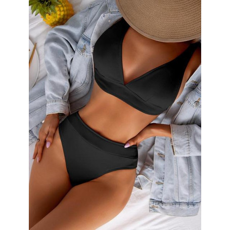 New Sexy Bikini Solid Swimsuit Women